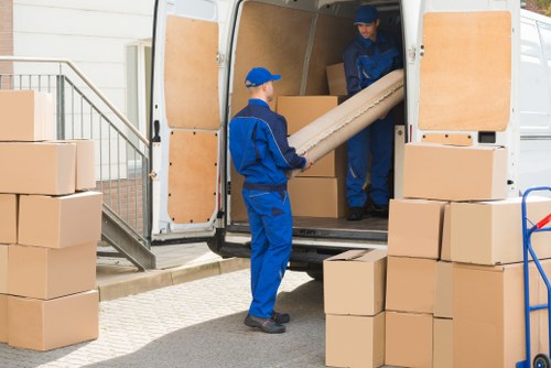 Local office relocation team handling business equipment in South Croydon