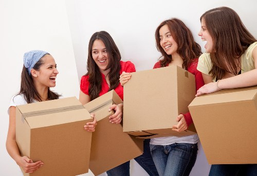 Packing boxes prepared for a South Croydon home move