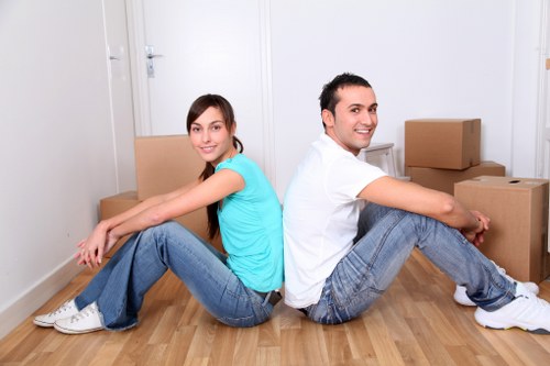 Household furniture being carefully moved from a South Croydon property
