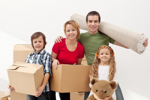 Packed household items ready for removals in South Croydon