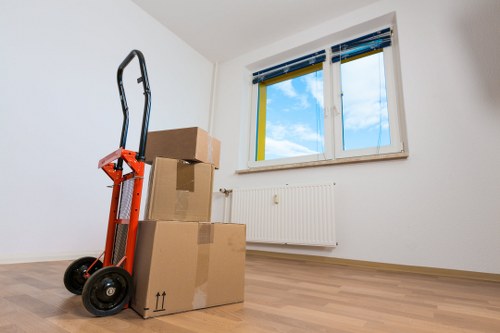 Removal van parked near South Croydon homes during a move