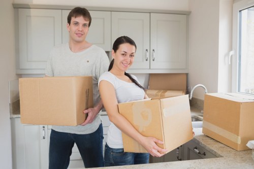 Loading furniture into a removals van in South Croydon
